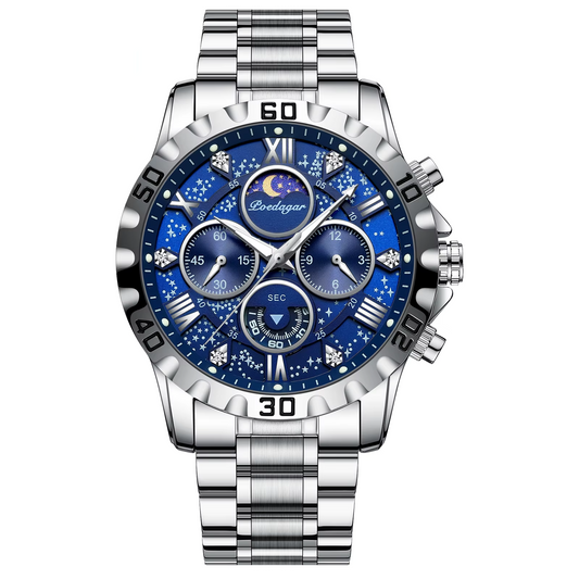 Garson Noctérion – Montre Automatique Homme Noire, Élégance Sombre & Design Minimaliste